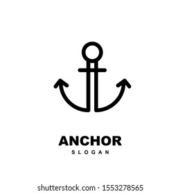 Modern Line Anchor Logo Icon Design Stock Vector (Royalty Free ...