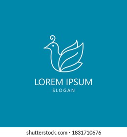 Modern Line Art Bird Logo