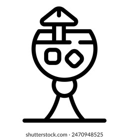 Modern line art of a chalice representing the holy grail with an upward arrow