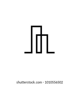 modern line art City logo template