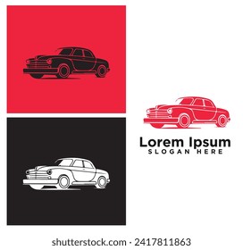 modern line art creative company logo car white logo sample clean design art