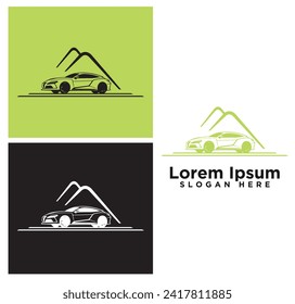 modern line art creative company logo car white logo sample clean design art