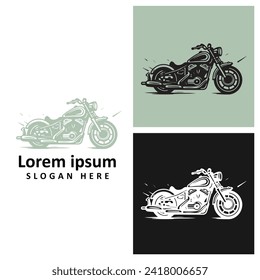 modern line art creative company logo motorbike white logo sample clean design art