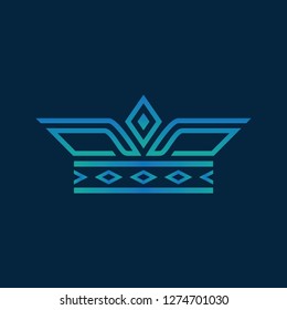 Modern Line Art Crown