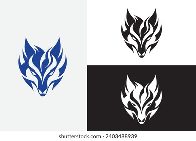 modern line art dragon head white logo sample clean design art