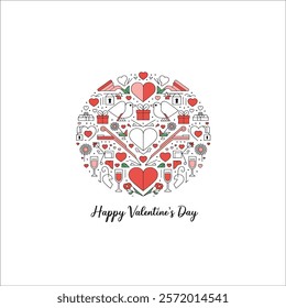 Modern Line Art of Envelopes with Hearts for Love Notes
Romantic and Minimalist Valentine's Day Illustration