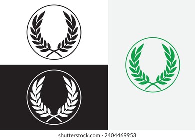 modern line art fred perry vector white logo sample clean design art