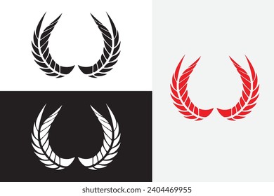 modern line art fred perry vector white logo sample clean design art