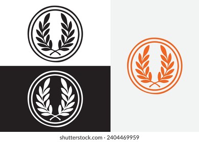 modern line art fred perry vector white logo sample clean design art