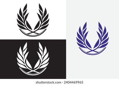 modern line art fred perry vector white logo sample clean design art