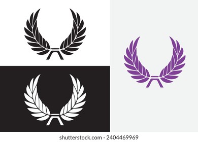 modern line art fred perry vector white logo sample clean design art