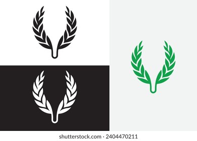 modern line art fred perry vector white logo sample clean design art