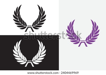 modern line art fred perry vector white logo sample clean design art