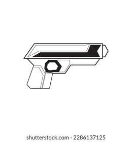 icono de arma de fuego de arte de línea moderna