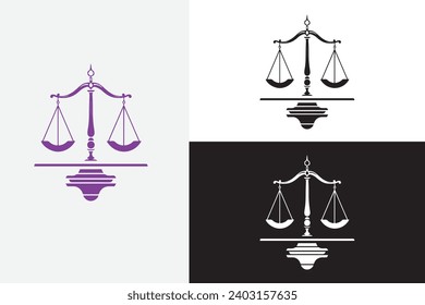 modern line art law white logo sample clean design art