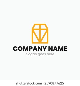 Modern line art style logo template in the form of a gift box with additional gem ornaments as a gift shape. - Powered by Shutterstock - Get 15% off with code: PIKWIZARD15