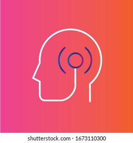 Modern line artificial intelligence icon