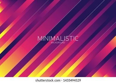 Modern line background with colorful gradient. Minimalistic web page template, brochure, leaflet layout, presentation and banner design. Vector, eps10