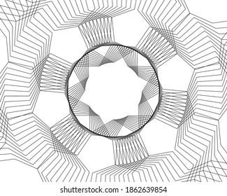 Modern line circle background. premium vector illustration