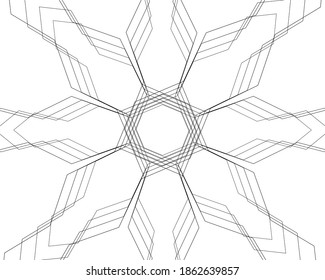 Modern line circle background. premium vector illustration