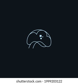 modern line Cloud technology logo design