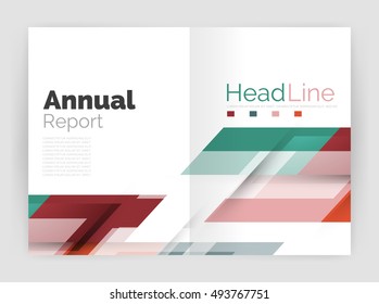 Modern line design, motion concept. Business annual report brochure template. Vector