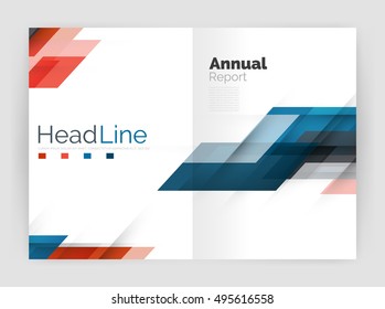 Modern line design, motion concept. Business annual report brochure template. Vector