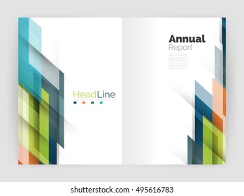 Modern line design, motion concept. Business annual report brochure template. Vector