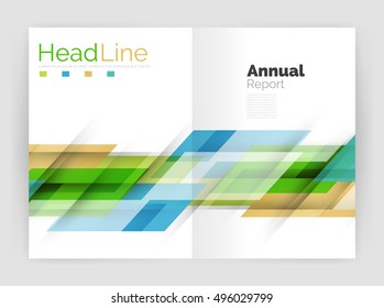 Modern line design, motion concept. Business annual report brochure template. Vector