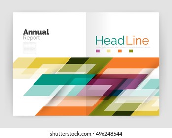 Modern line design, motion concept. Business annual report brochure template. Vector