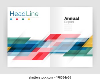 Modernes Liniendesign, Motion-Konzept. Geschäftsjahresbericht Broschüre Vorlage. Vektorgrafik