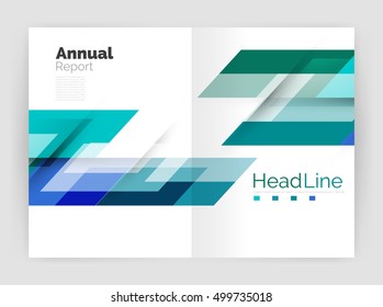 Modern line design, motion concept. Business annual report brochure template. Vector