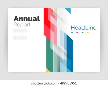 Modern line design, motion concept. Business annual report brochure template. Vector