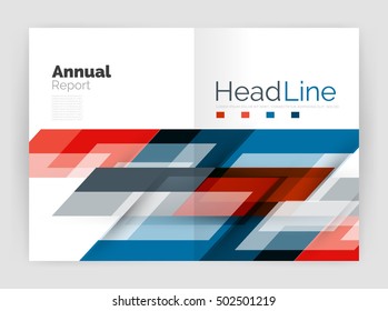 Modern line design, motion concept. Business annual report brochure template. Vector