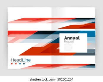 Modern line design, motion concept. Business annual report brochure template. Vector