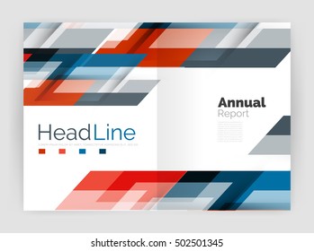 Modern line design, motion concept. Business annual report brochure template. Vector