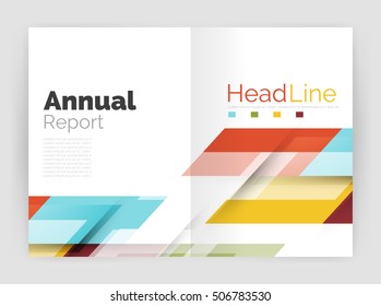 Modern line design, motion concept. Business annual report brochure template. Vector
