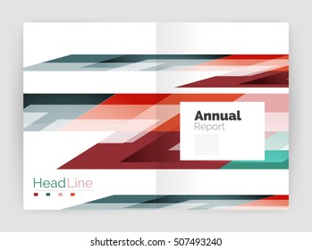 Modernes Liniendesign, Motion-Konzept. Geschäftsjahresbericht Broschüre Vorlage. Vektorgrafik