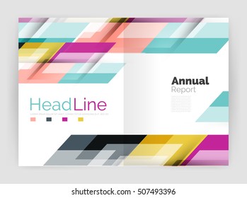 Modern line design, motion concept. Business annual report brochure template. Vector