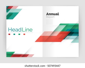 Modern line design, motion concept. Business annual report brochure template. Vector