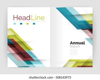 Modern line design, motion concept. Business annual report brochure template. Vector