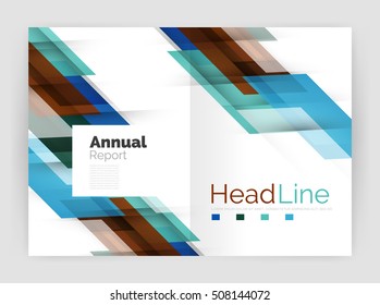 Modern line design, motion concept. Business annual report brochure template. Vector
