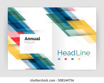 Modern line design, motion concept. Business annual report brochure template. Vector