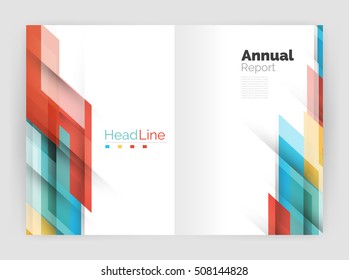 Modern line design, motion concept. Business annual report brochure template. Vector