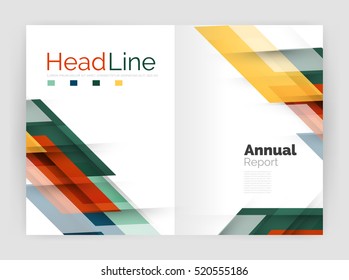 Modern line design, motion concept. Business annual report brochure template. Vector