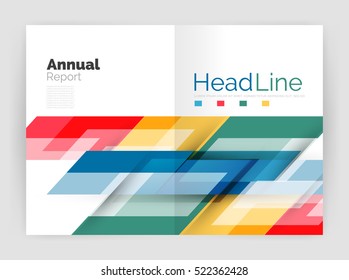 Modern line design, motion concept. Business annual report brochure template. Vector