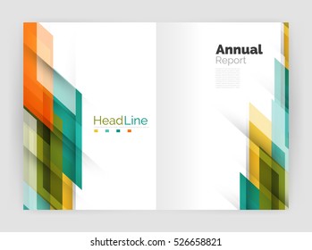 Modern line design, motion concept. Business annual report brochure template. Vector