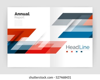 Modern line design, motion concept. Business annual report brochure template. Vector