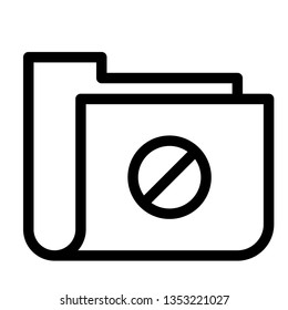 Modern line disabled file icon