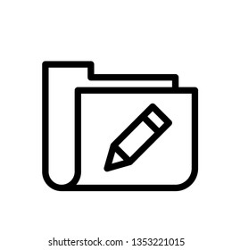 Modern line editable file icon